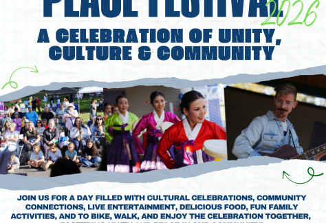 Peace Festival 2026 flyer announcing multicultural performances, family activities, bike and walk, raffles, food and dessert on September 19 from 2 to 7 PM at Milton A. Votee Park in Teaneck, New Jersey.