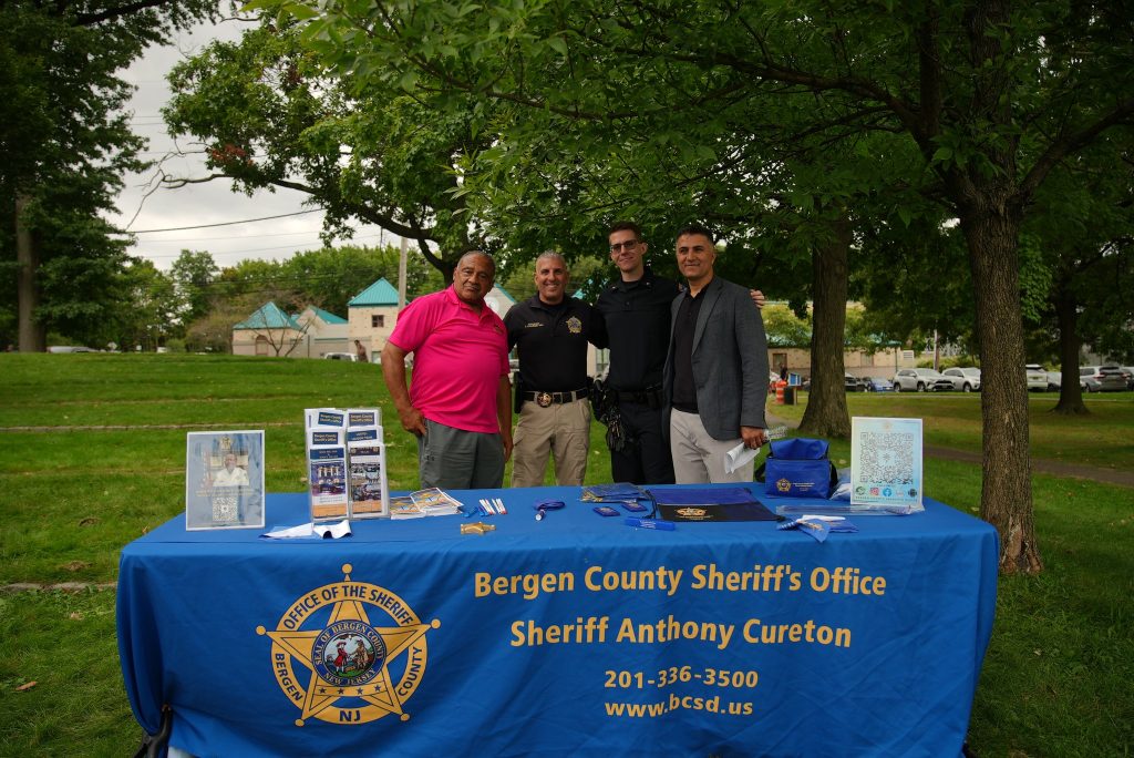 Bergen County Sheriff’s Office representatives at their partner table