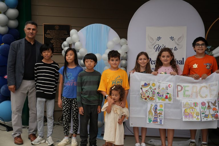 Children display their Art for Peace artwork